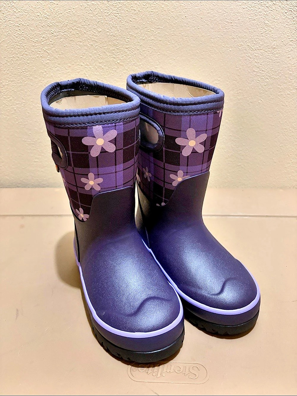 BOGS Kids Grasp Waterproof Boots Purple & Black Kids 10 New